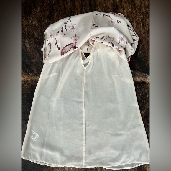 Dynamite Cream & Pink Bird Print Tank Top - Picture 6 of 8